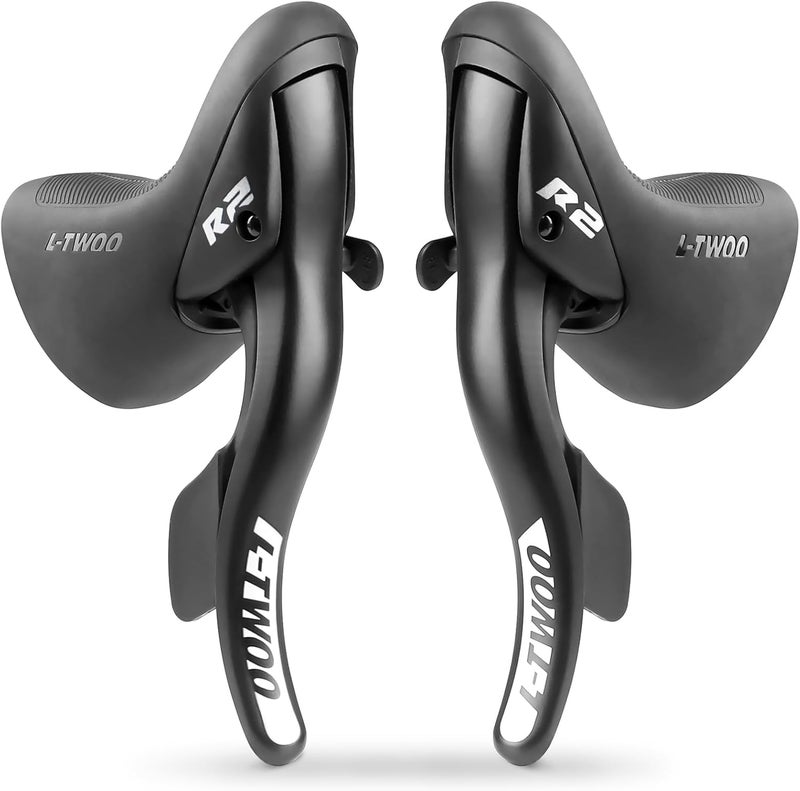 WEEROCK L-TWOO Road Bike Shift Lever 2x7/ 2x8/ 2x9/ 2x10 Speeds Road Bicycle Shifters with Brake Levers Compatible with Shimano - Image 1